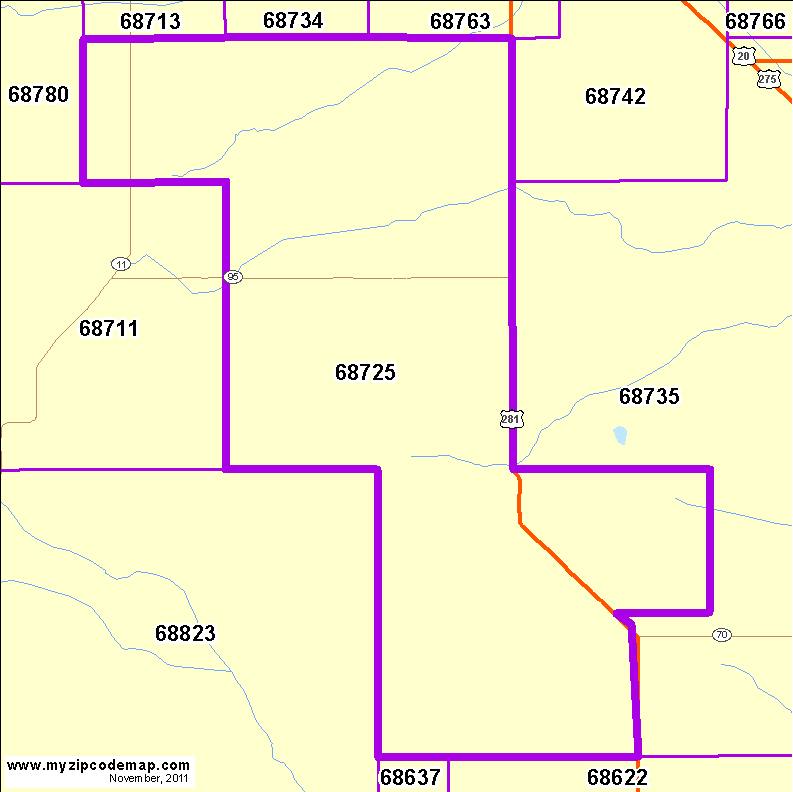 map of 68725