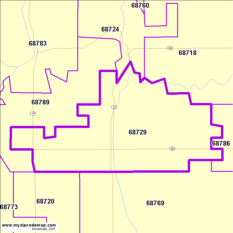 map of 68729