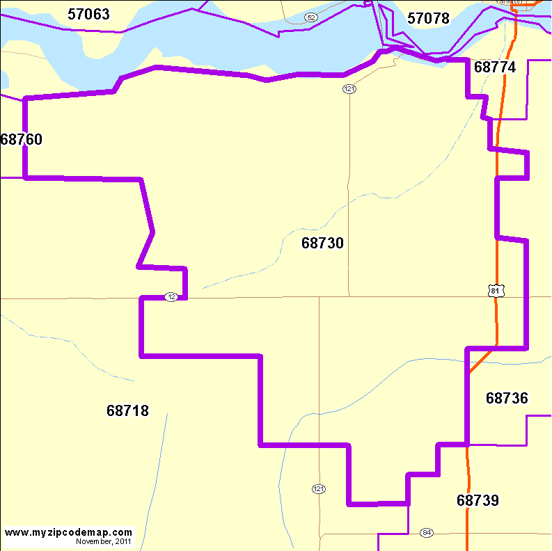 map of 68730