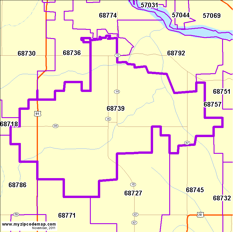 map of 68739