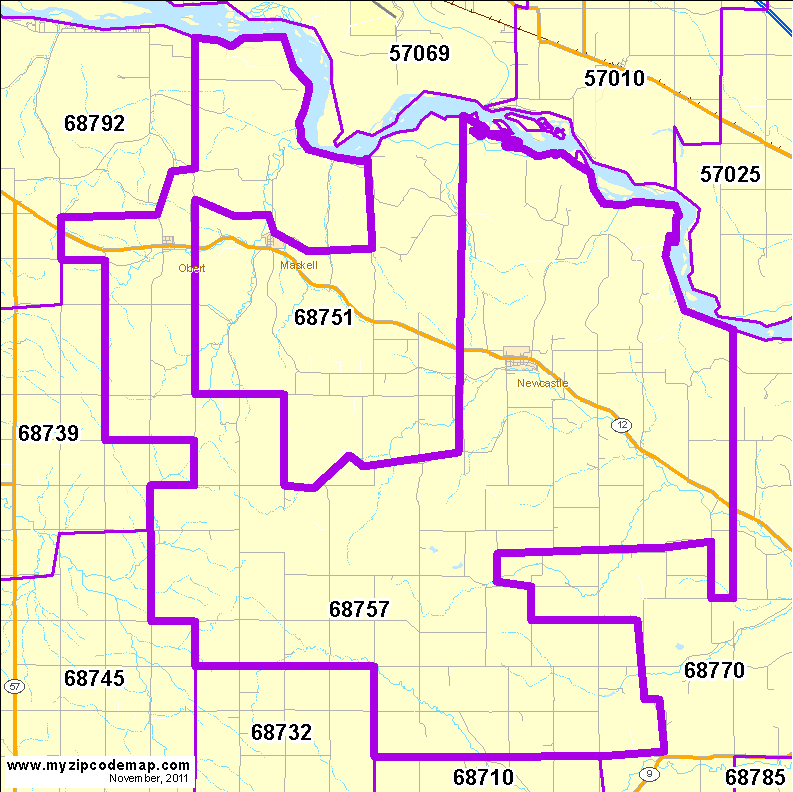 map of 68757