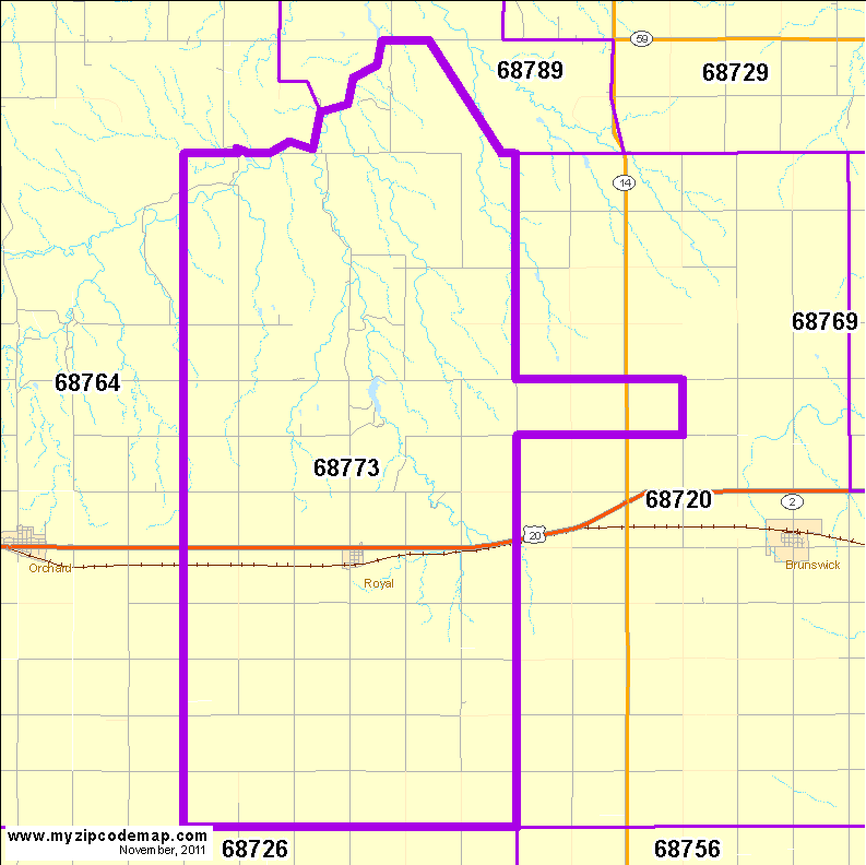 map of 68773