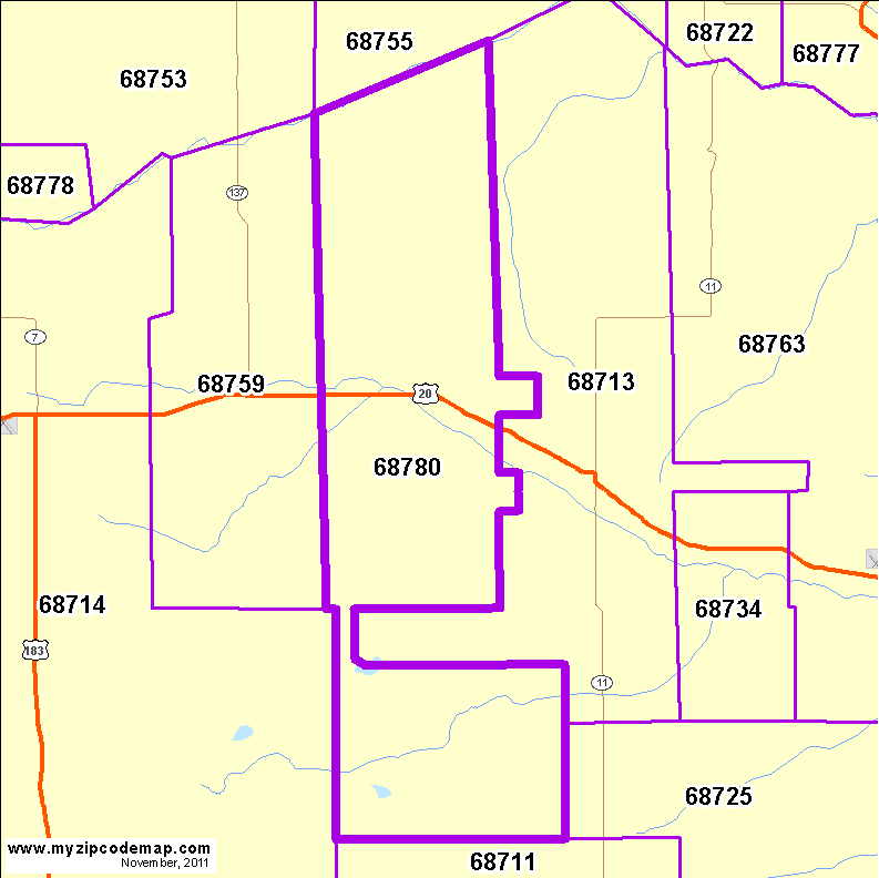 map of 68780