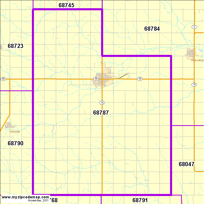 map of 68787