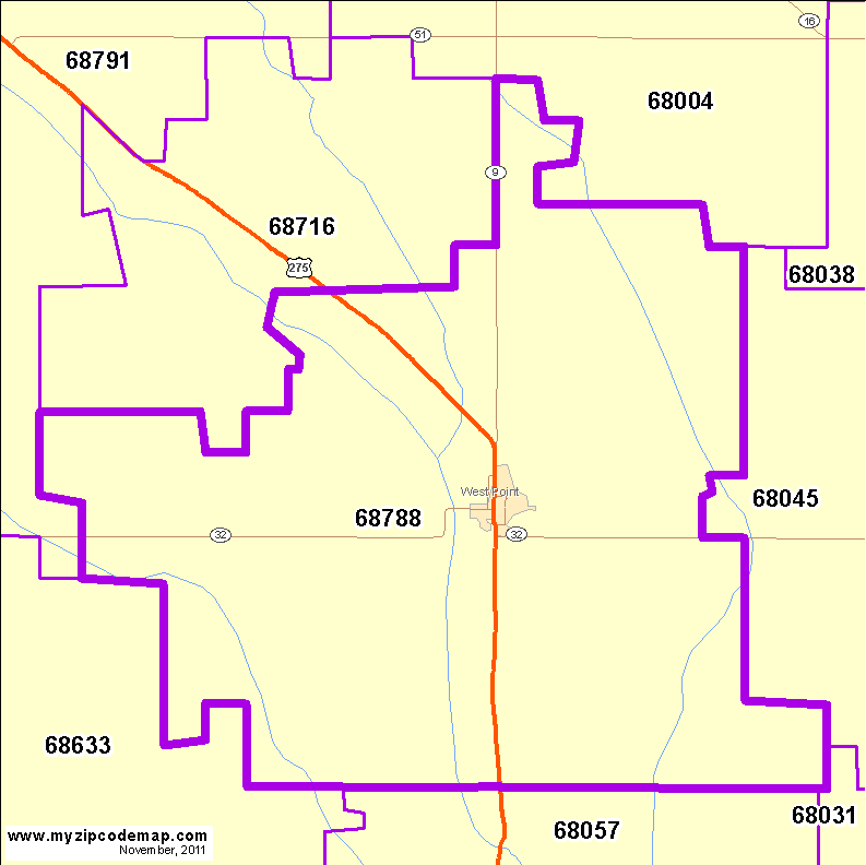 map of 68788
