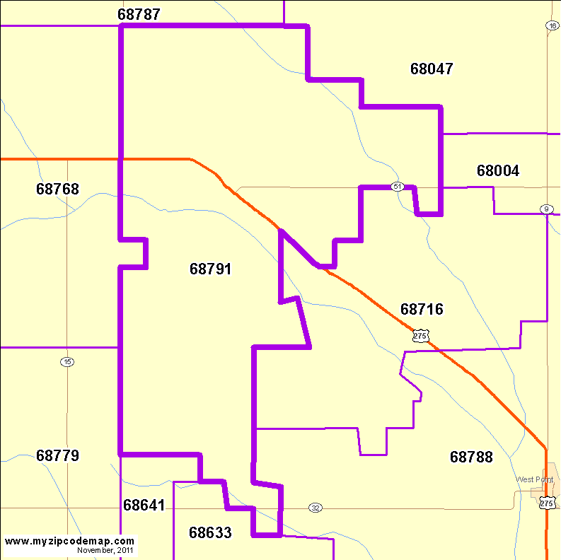map of 68791