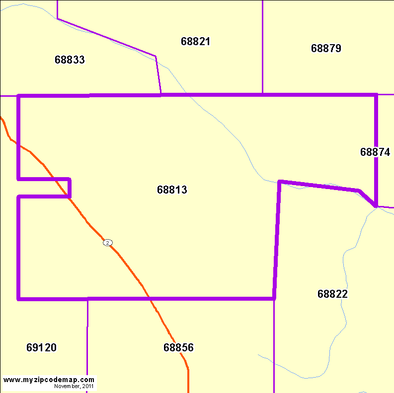 map of 68813