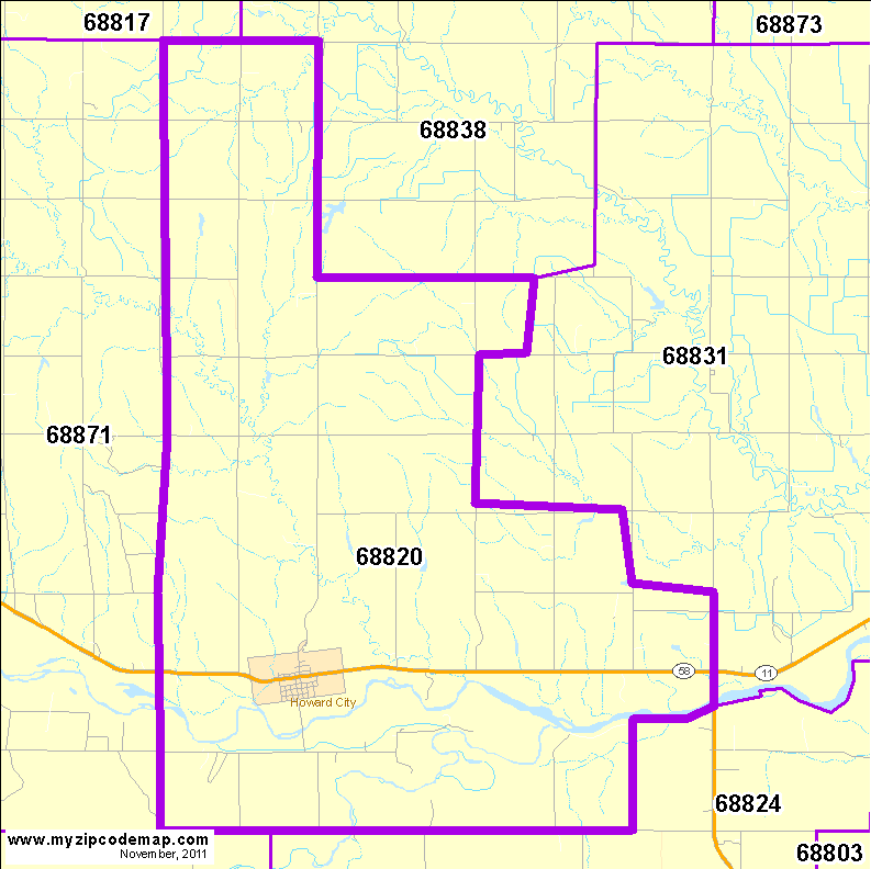 map of 68820