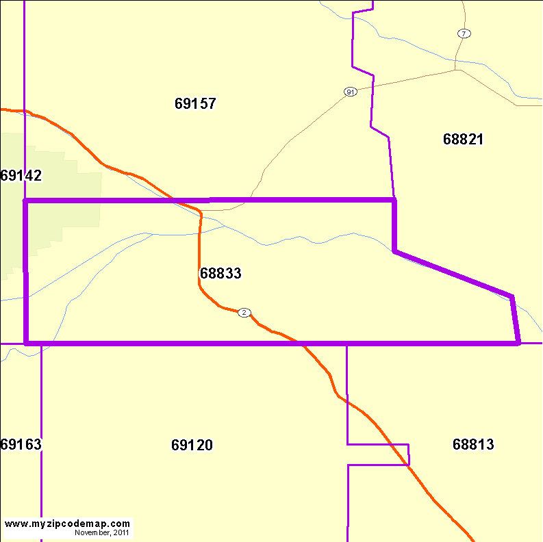 map of 68833