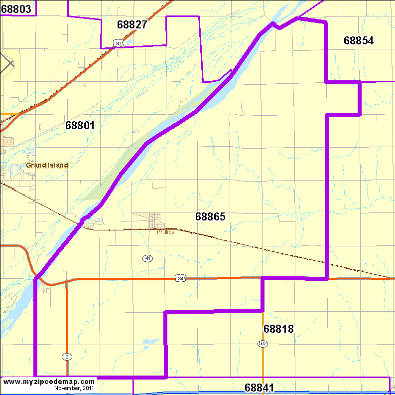 map of 68865