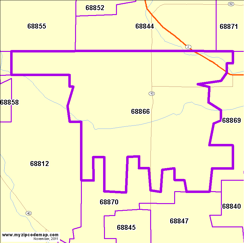 map of 68866