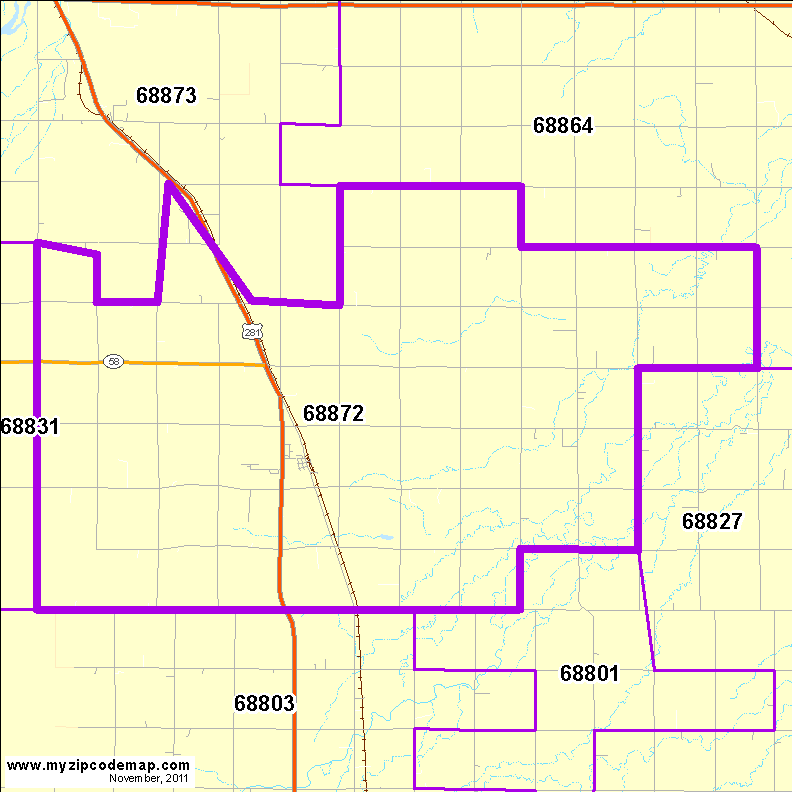 map of 68872