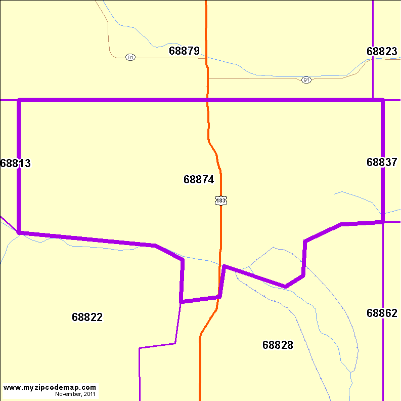 map of 68874