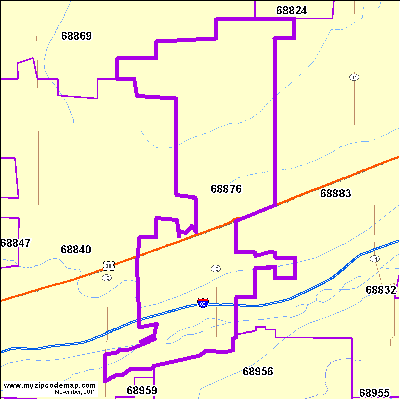 map of 68876