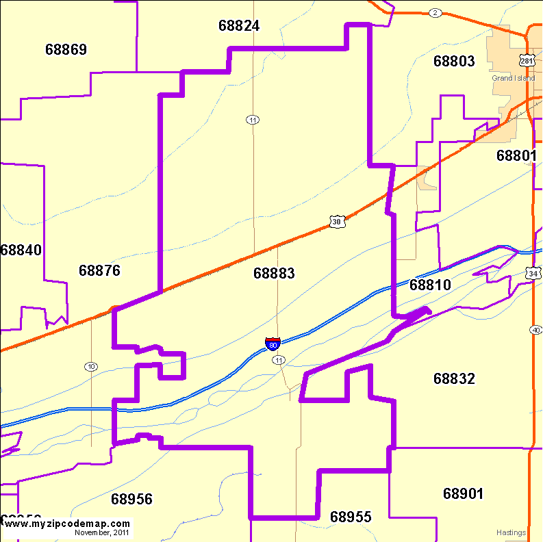 map of 68883