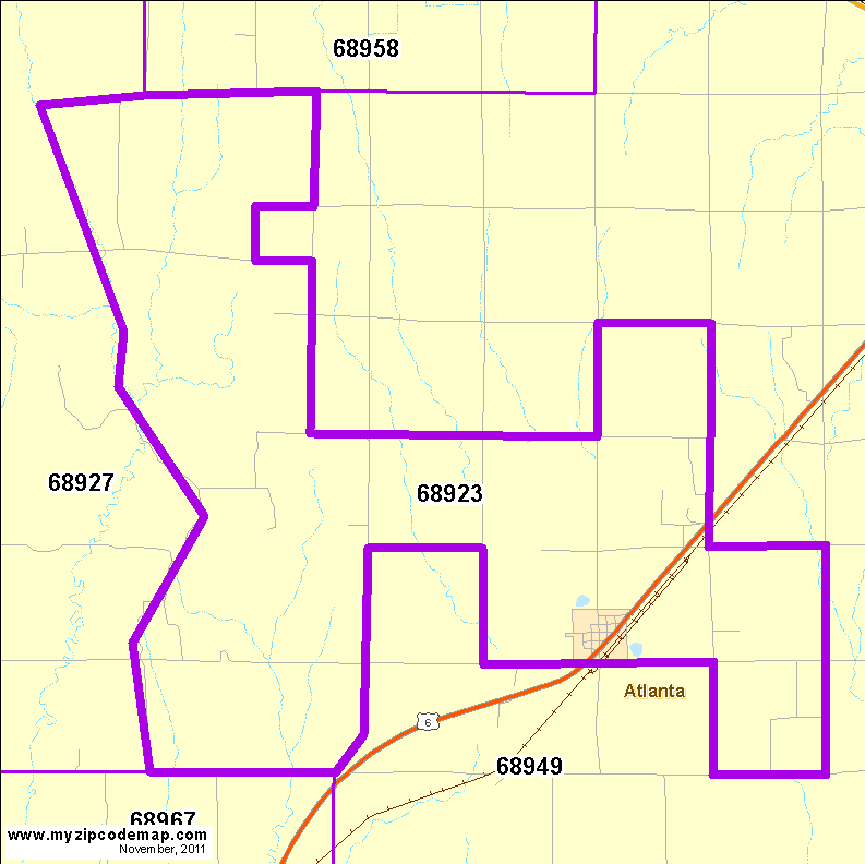map of 68923
