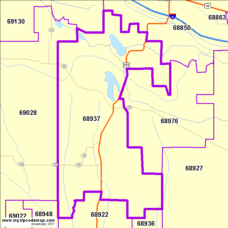 map of 68937