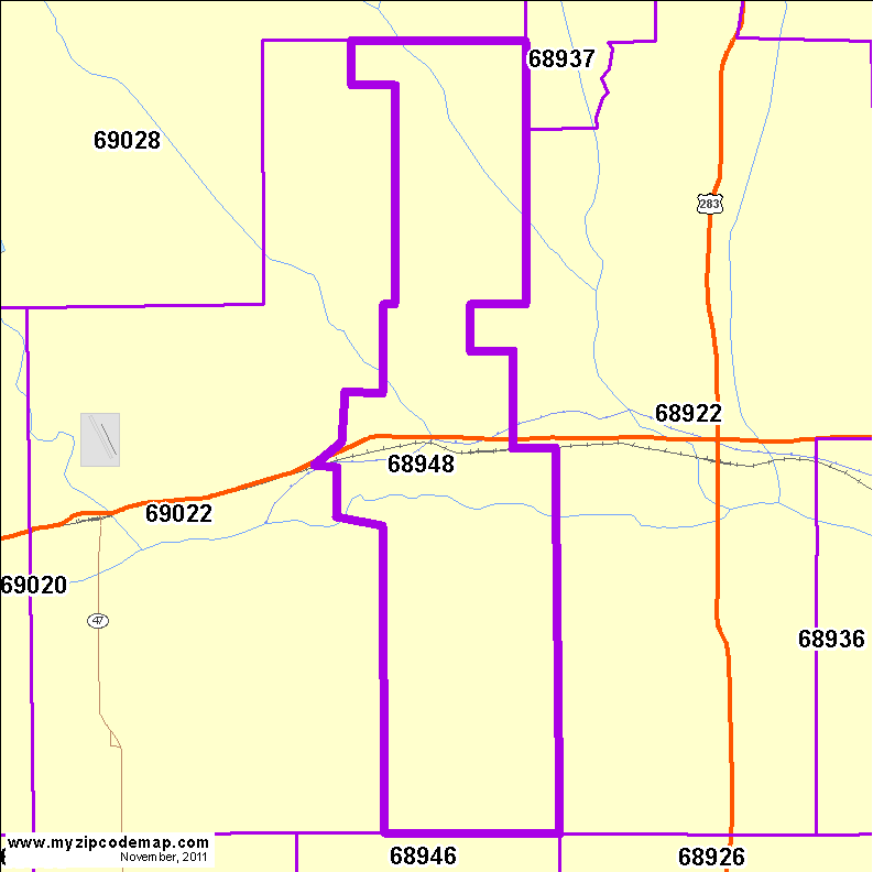 map of 68948