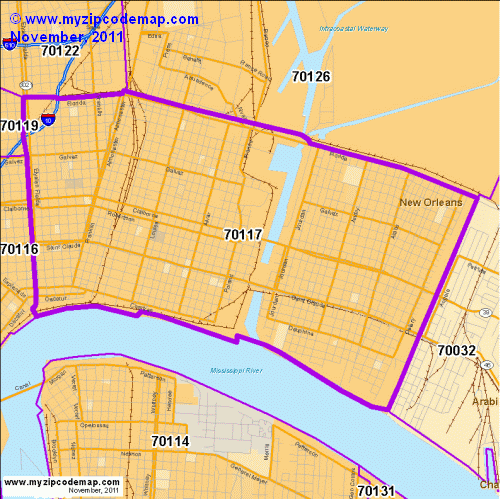map of 70117