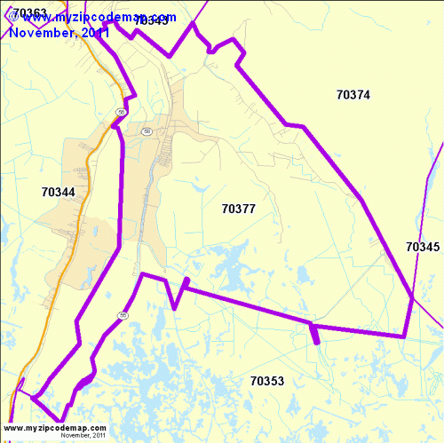 map of 70377