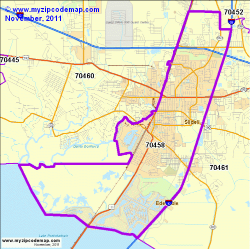 map of 70458