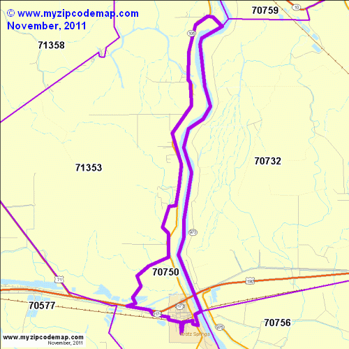 map of 70750