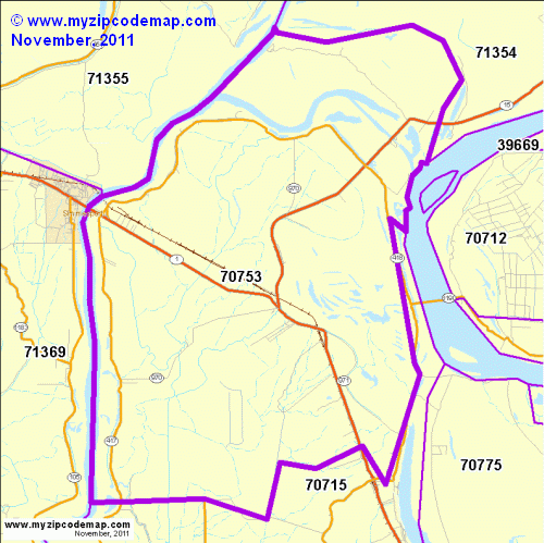 map of 70753