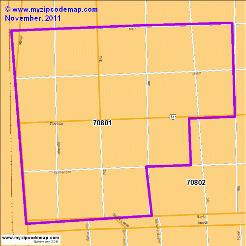 map of 70801