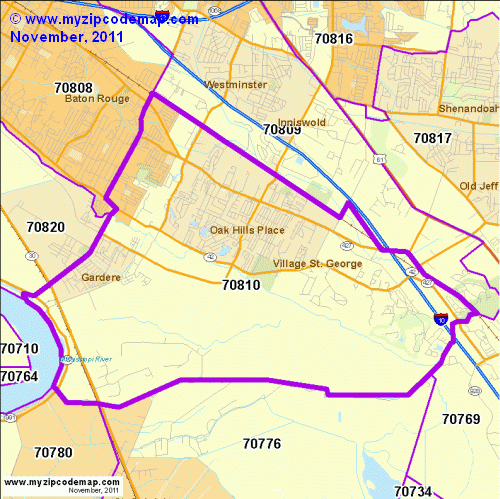 map of 70810
