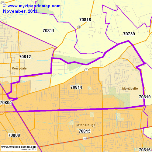 map of 70814