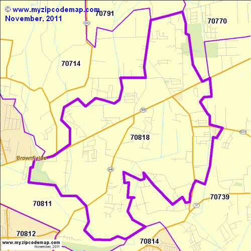 map of 70818
