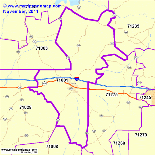 map of 71001