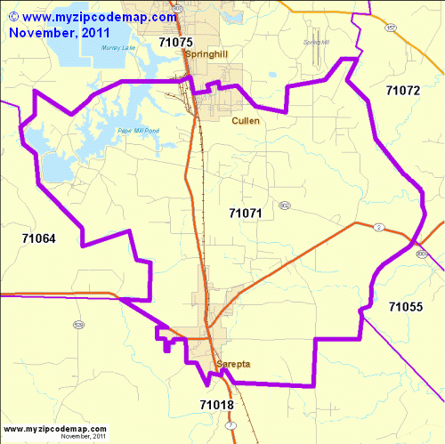 map of 71071