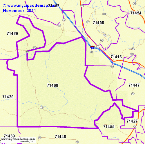 map of 71468