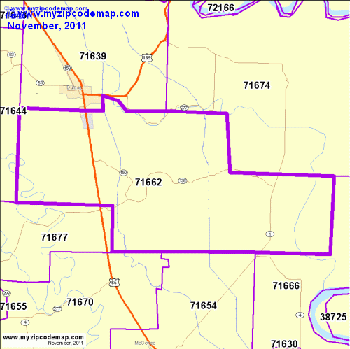 map of 71662