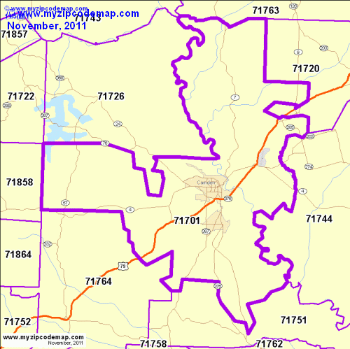 map of 71701