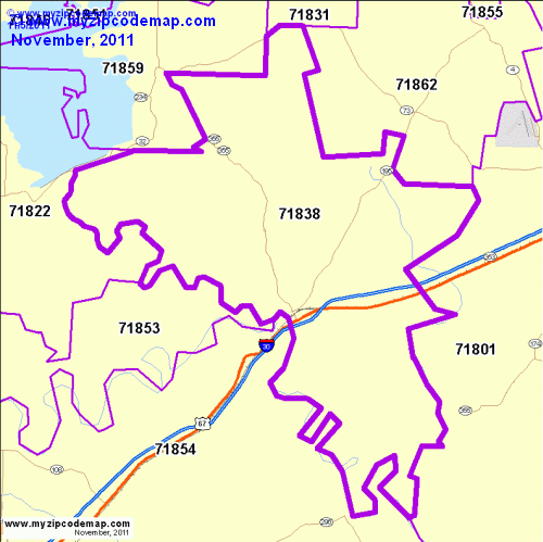 map of 71838