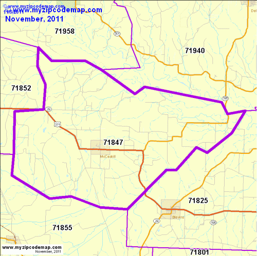 map of 71847