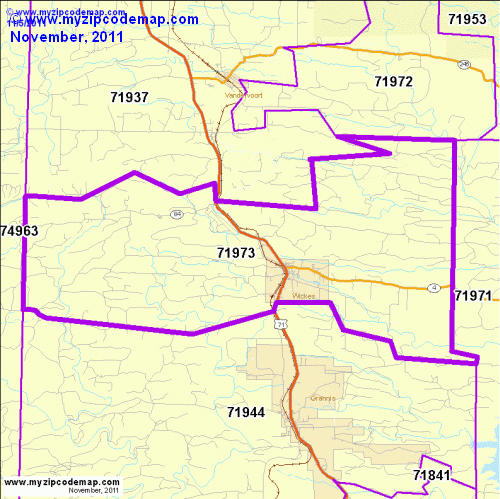map of 71973