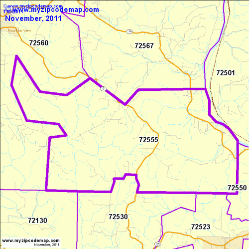 map of 72555