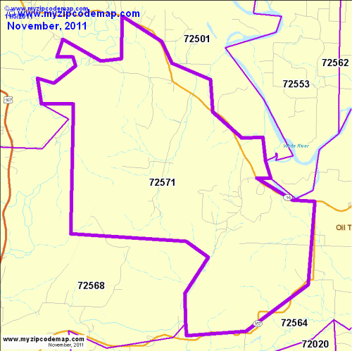 map of 72571