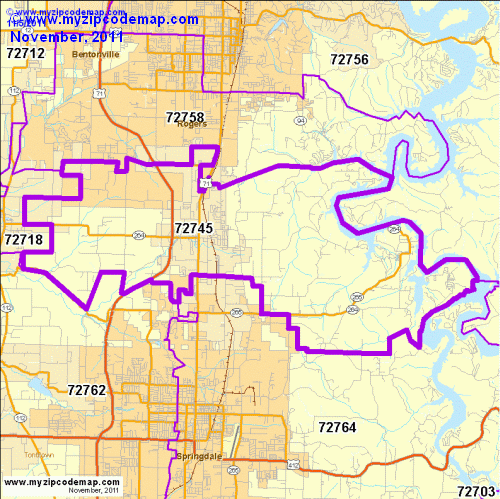 map of 72745