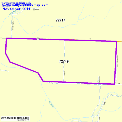 map of 72749