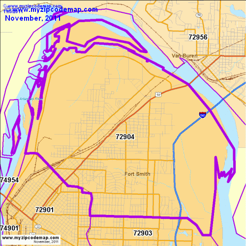 map of 72904