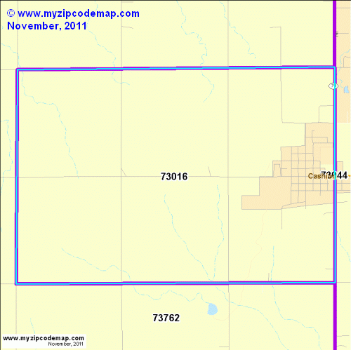 map of 73016