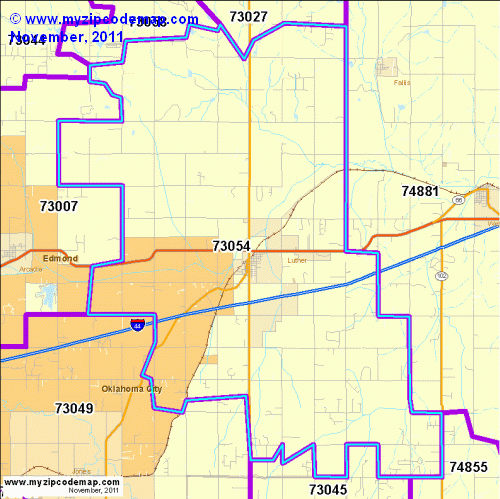 map of 73054