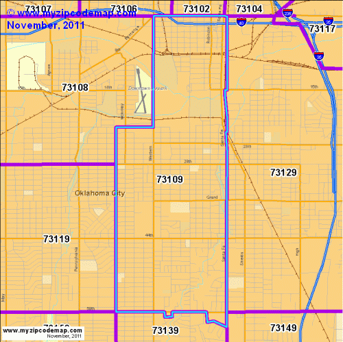 map of 73109