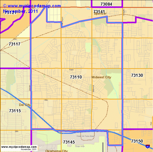 map of 73110