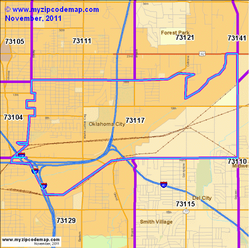 map of 73117