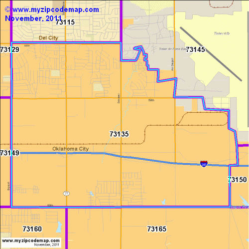 map of 73135